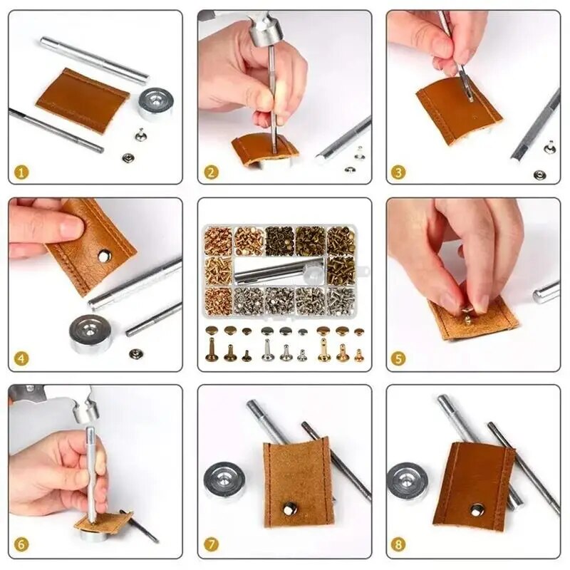 Metal Double Cap Rivets Studs  - Rivet Setter Tool recension och pris