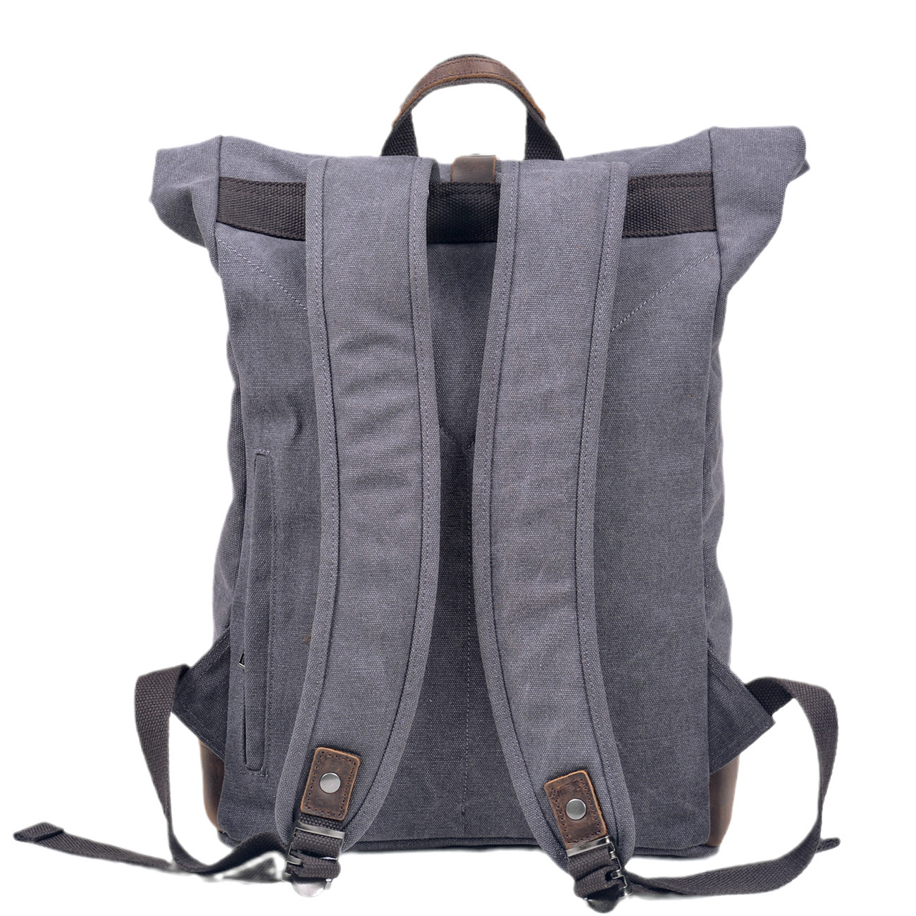 Men’s Waxed‑Canvas Roll‑Top Ru - Leather Work Rucksack Mens recension och pris
