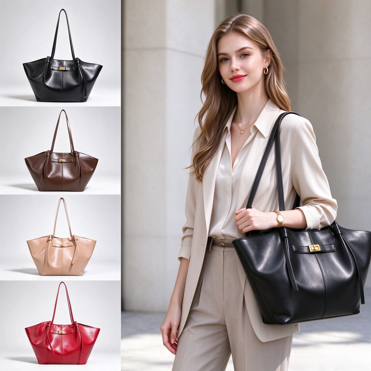 Women Luxury Wing Shape Tote B - Leatherwork Designs recension och pris