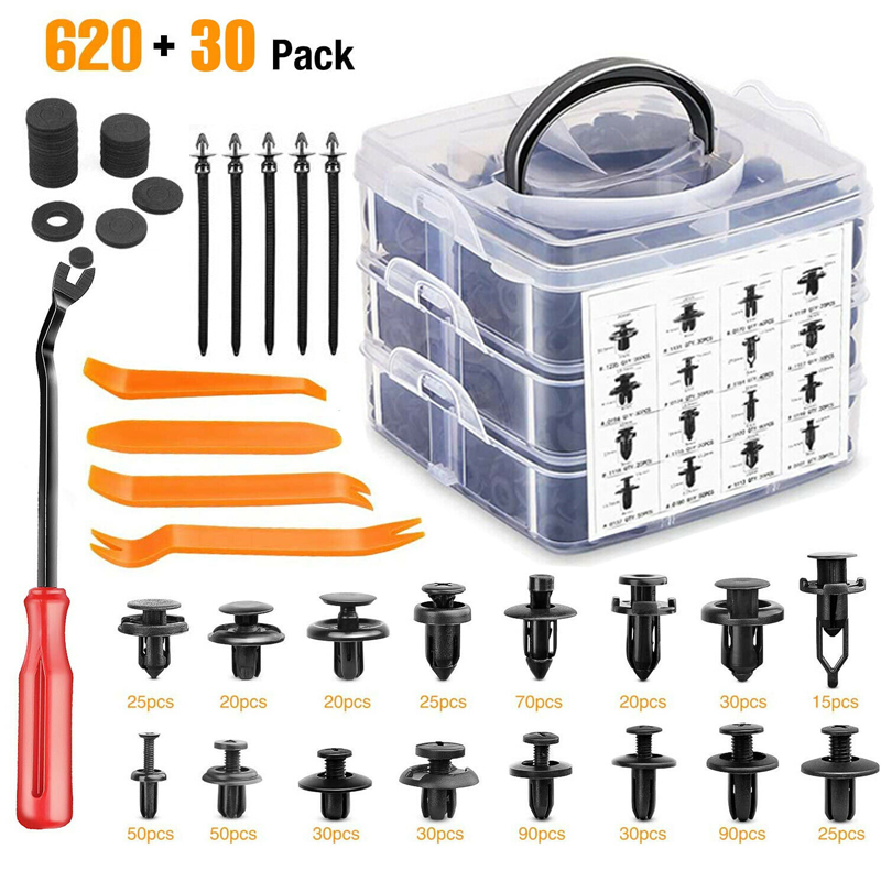 Mixed Size Car Plastic Retaine - Rivet Setter Tool recension och pris